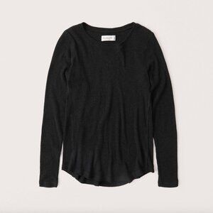 Abercrombie black ribbed legging top XS